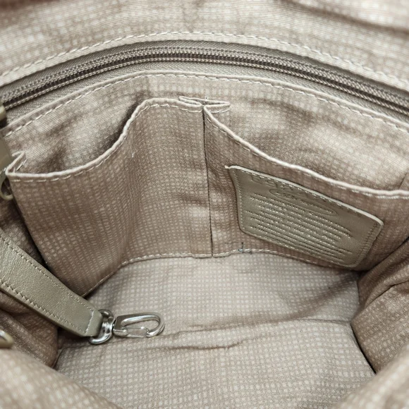 Brighton GoGo Red Nylon Black-Tan Snake Print Leather Convertable Crossbody Bag - Picture 11 of 16